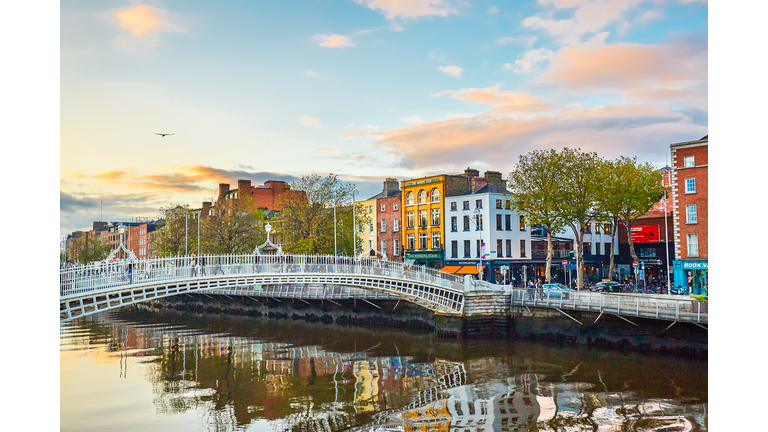 The Ha'penny Bridge in Dublin