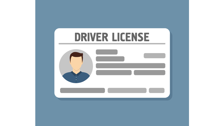 Car driver license identification with photo