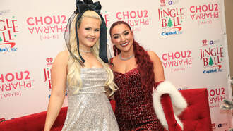 Ashlee Keating and Rach On The Radio Catch Up at Q102 Jingle Ball!