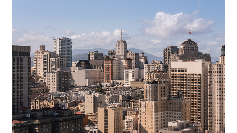 Union Square and Nob Hill in San Francisco