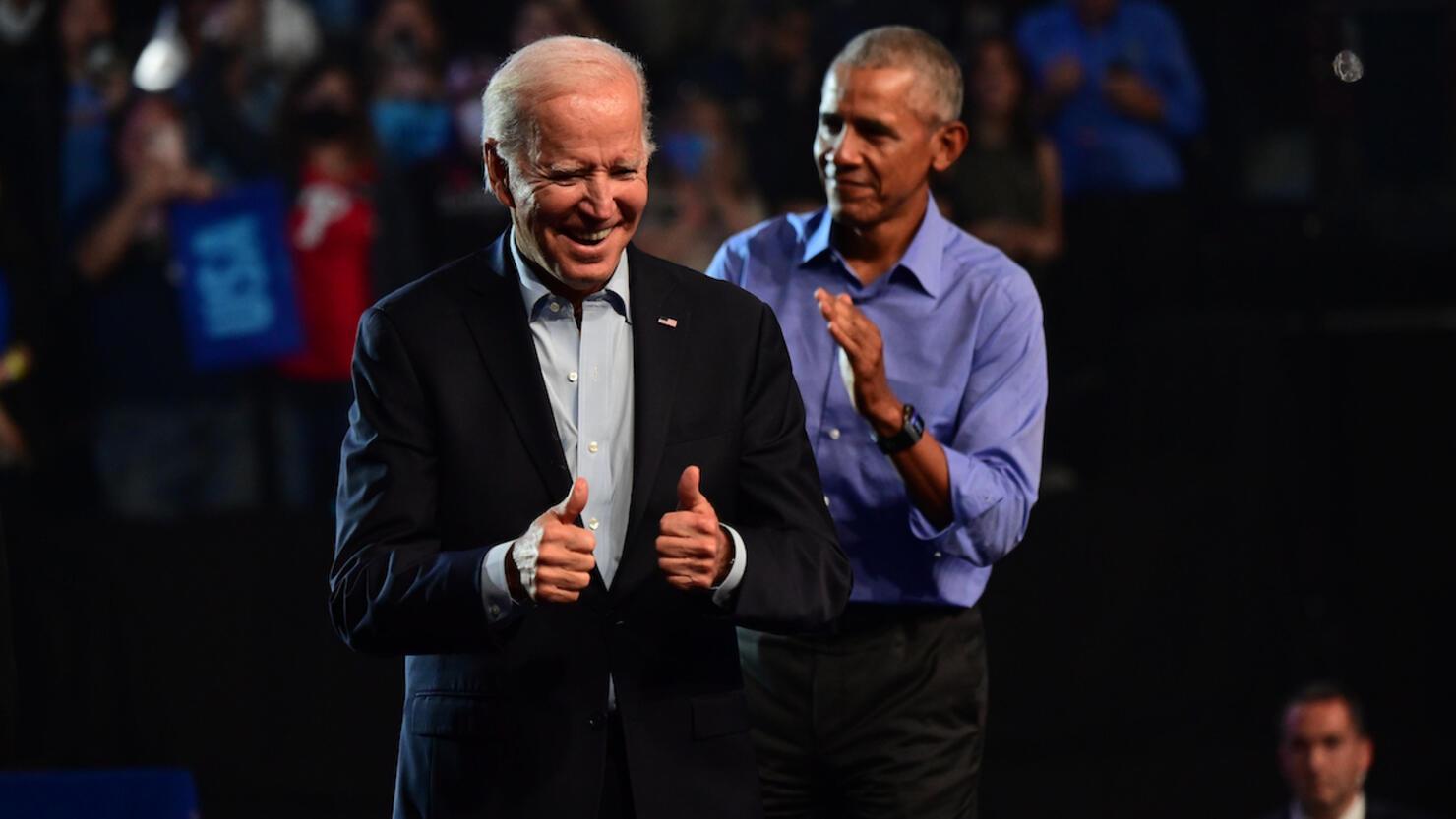 President Biden And Former President Obama Campaign In Philadelphia For State's Democratic Candidates
