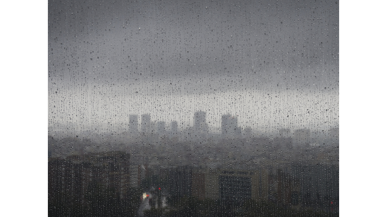 Barcelona in the rain