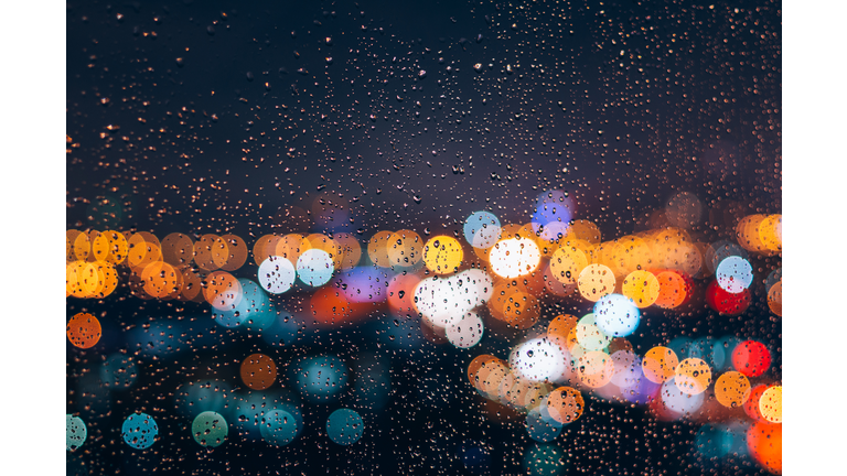 Rainy Night Bokeh Window