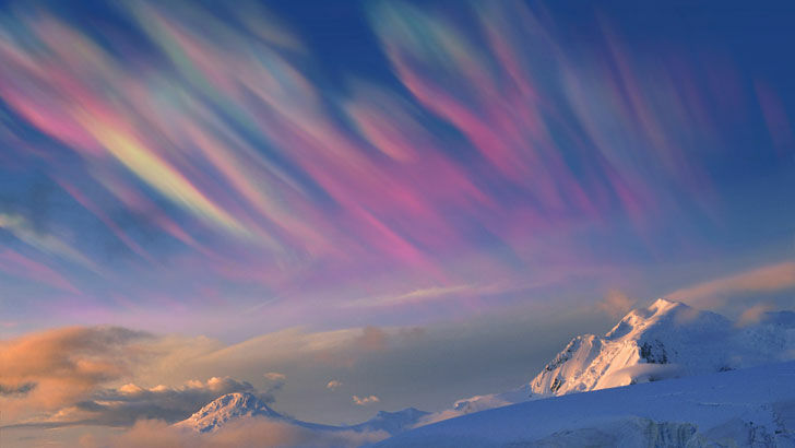 Rare 'Rainbow Clouds' Appear Above the Arctic