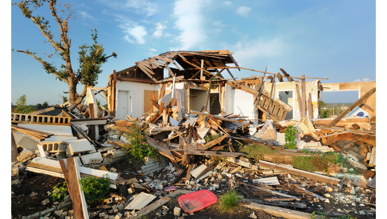 Home destroyed by tornado