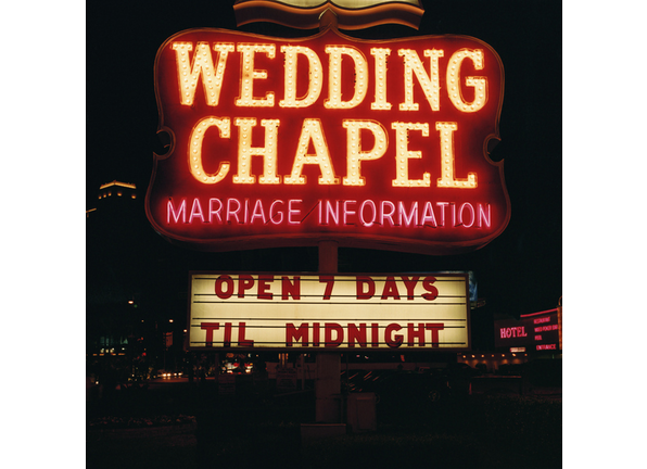 Neon Wedding Chapel Sign in Las Vegas, USA