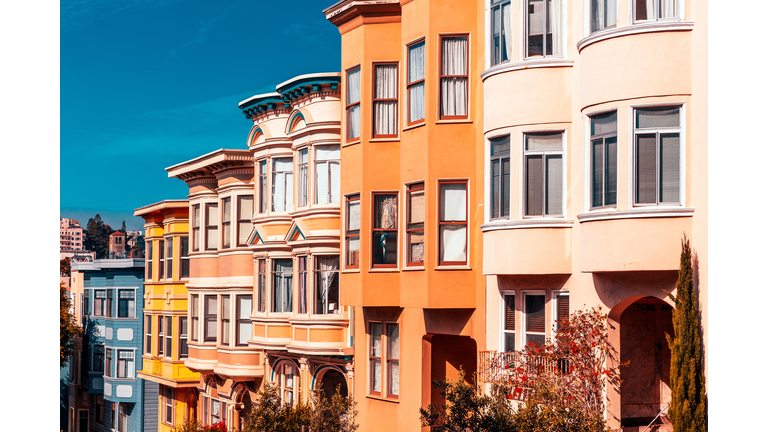 Residential houses in San Francisco, California, USA