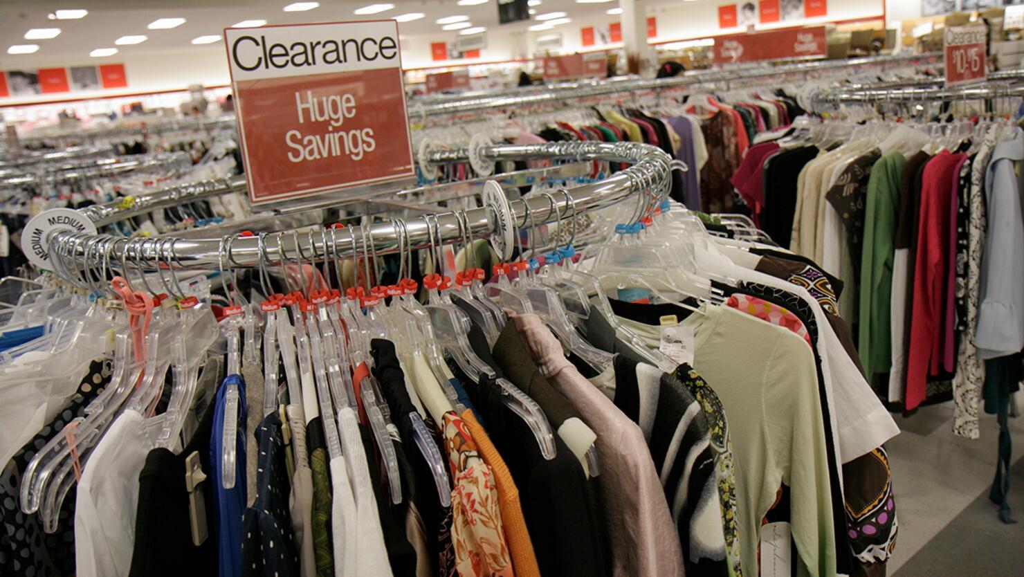 Discount retail sale clothing stores