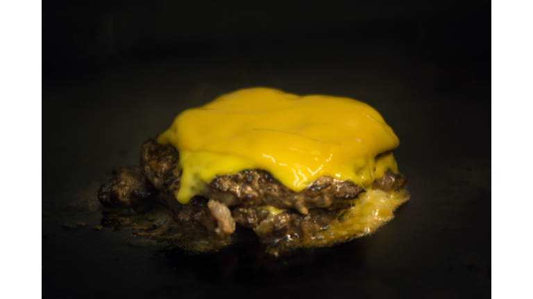 Cheddar cheese burger