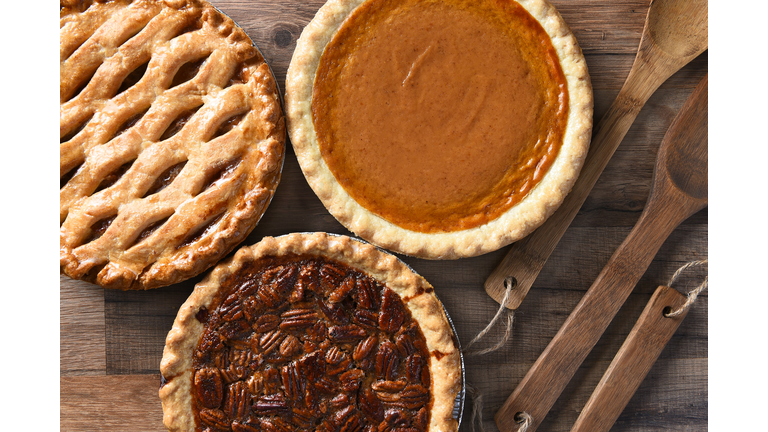 Pecan Apple and Pumpkin Pies