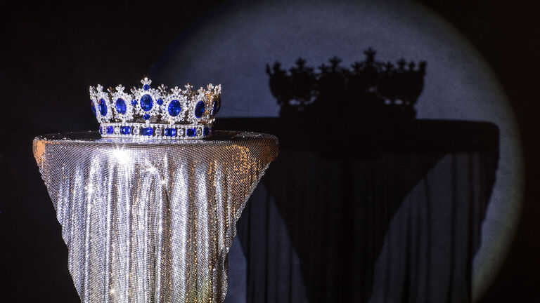 royal medieval crown on a black background