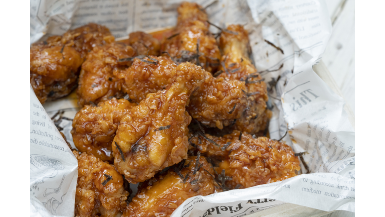 Spicy Deep Fried Breaded Chicken Wings