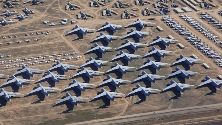 Overlook the aircraft boneyard, Davis-Monthan Air Force Base