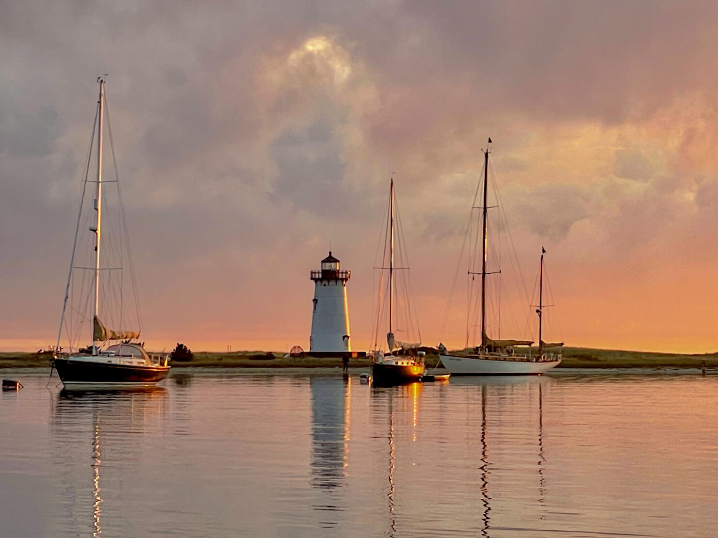 Sunrise on Edgartown Harbor.