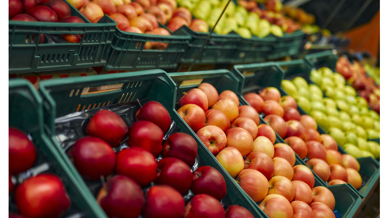 At the fruit and vegetable store