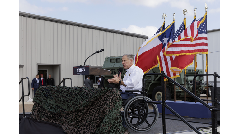 Former President Trump Visits The Southern Border With Texas Governor Abbott