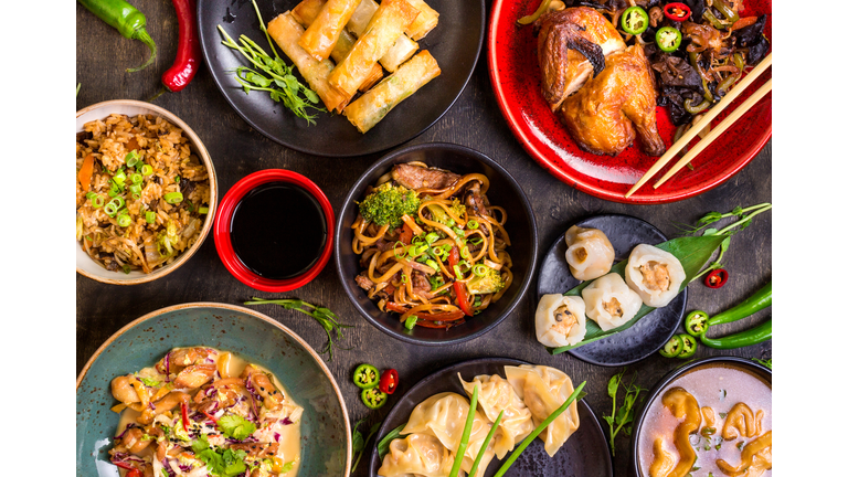 Chinese food blank background