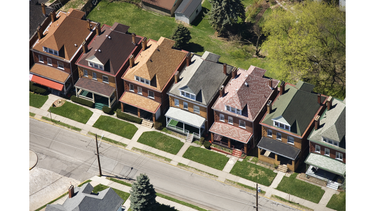 Row of identical houses