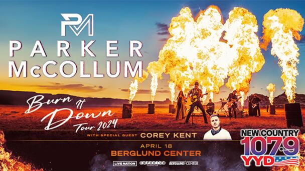 Last Chance to Win Tickets to PARKER MCCOLLUM at Berglund Center From New Country 107.9 YYD!