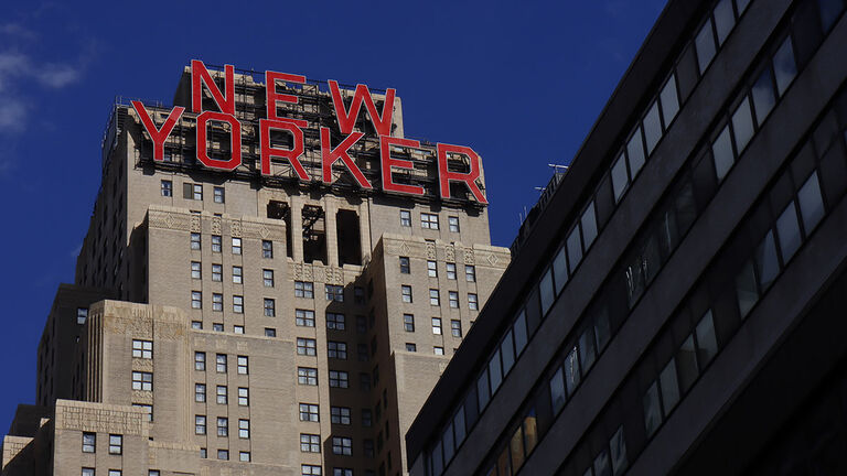 New Yorker Hotel Sign in New York City