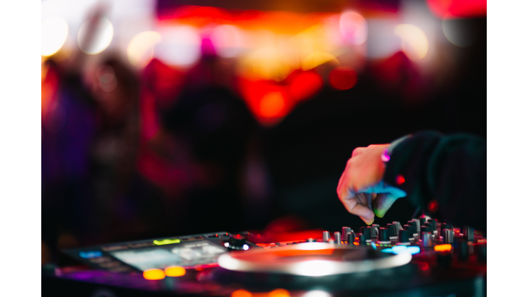 Music Background DJ Night Club Deejay Record Player Retro