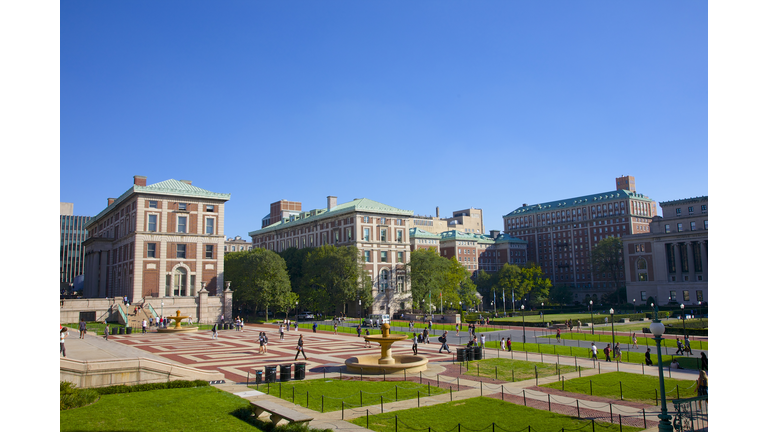 Lawns, plaza and academic buildings, New York