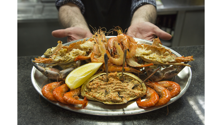 Seafood platter at Cervejeria Restaurant