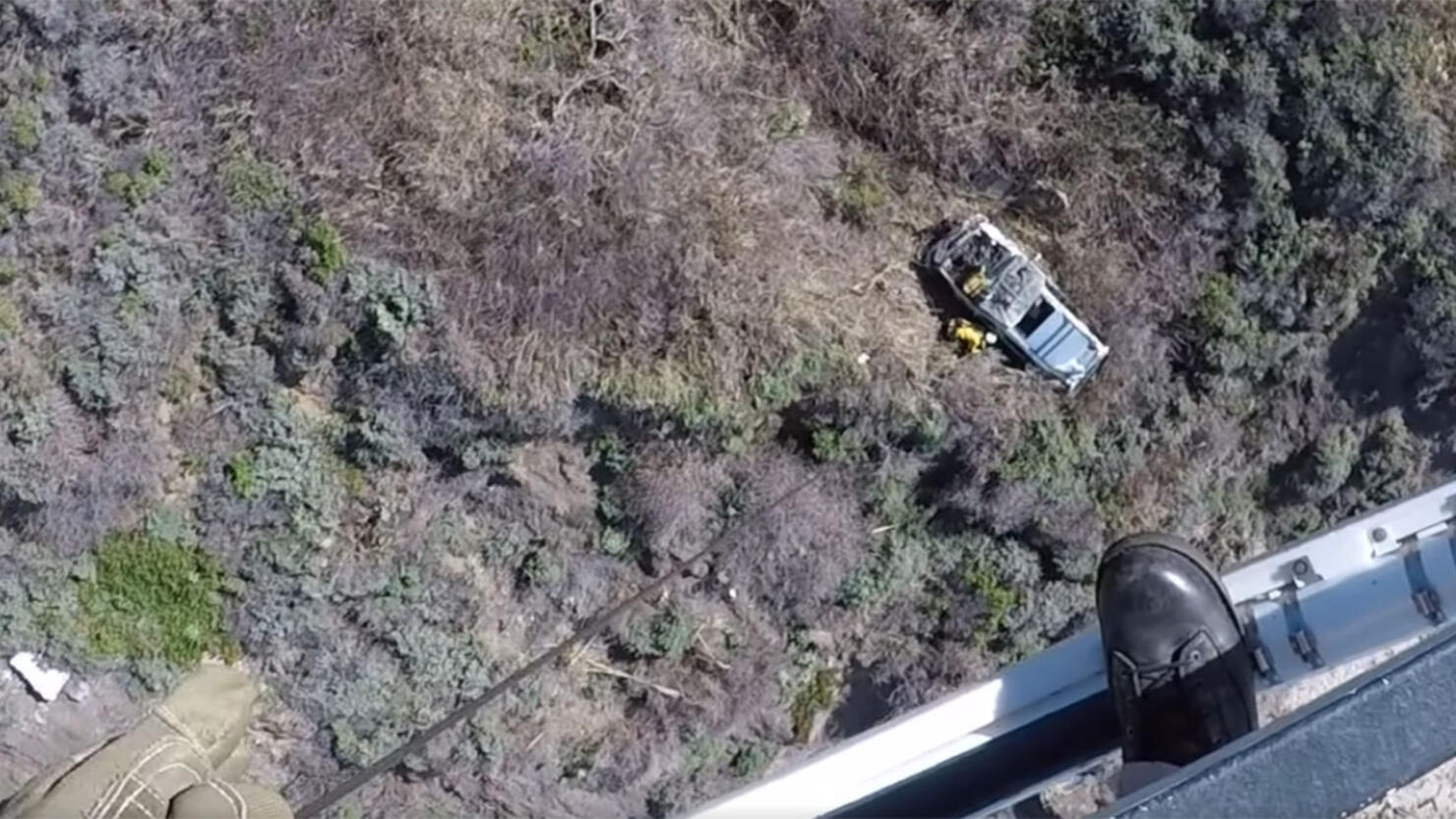 Rescuers save a man two days after he accidentally drove over a 400-cliff