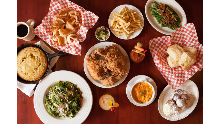 Southern Comfort Food Restaurant Dinner Spread