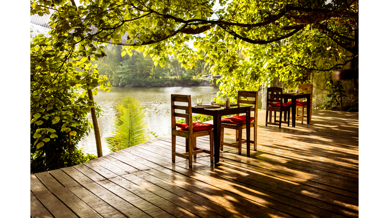 Restaurant by the lake