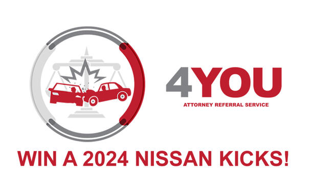 Win a 2024 Nissan Kicks from 4 You Attorneys!