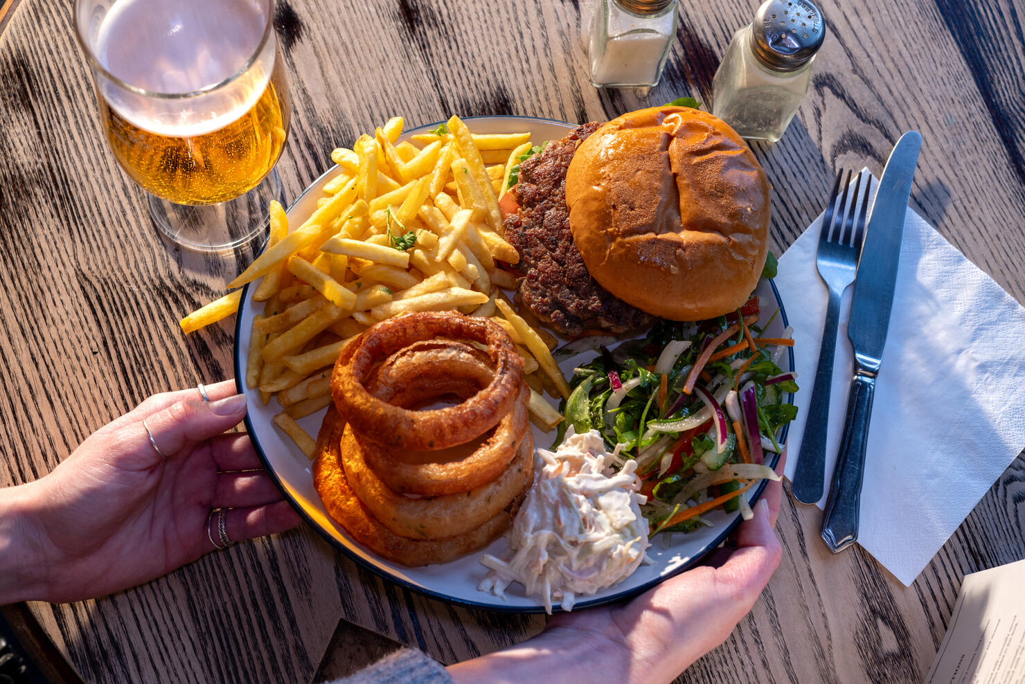 Burger and Fries for Dinner