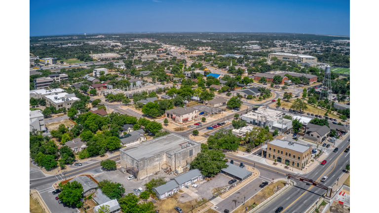 Aerial View of the Austin Suburb of Round Rock, Texas
