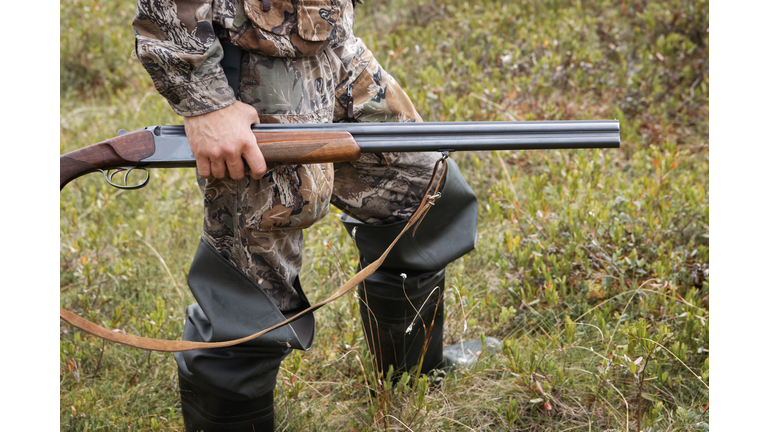 Gun Control - Hunting rifle in the hunter's hand
