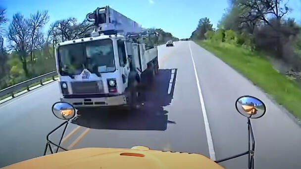 WATCH: Video Captures Deadly Crash Between School Bus And Concrete Truck