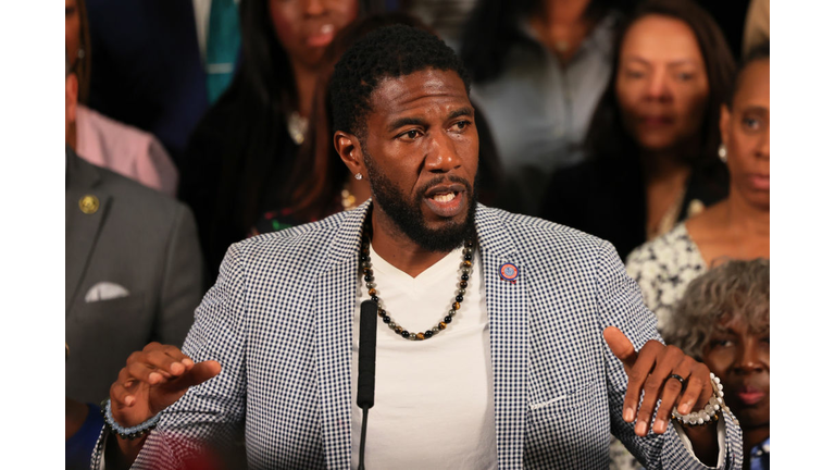 New York Governor Kathy Hochul And NYC Mayor Eric Adams Make Announcement On Gun Violence