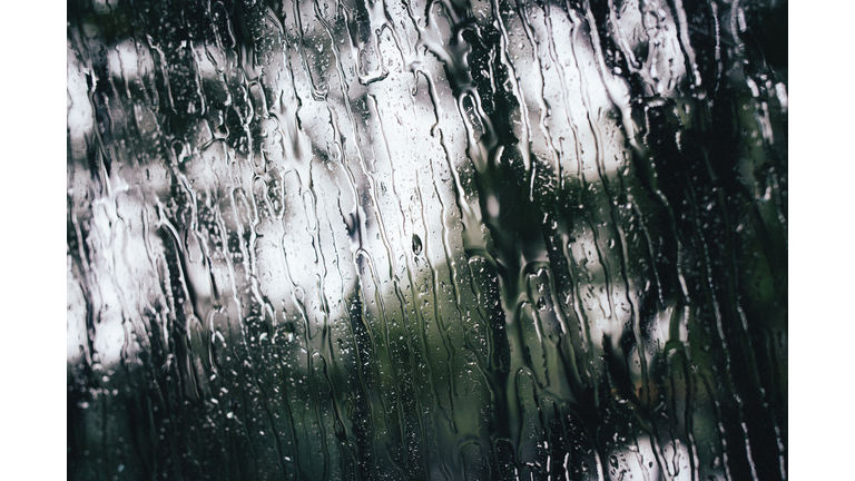 rain on window screen