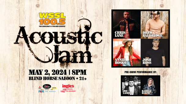 Whistle 100 Acoustic Jam presented by The Gilstrap Family Dealerships, Truck Farms in Easley, Greenville and Greer & Ingles