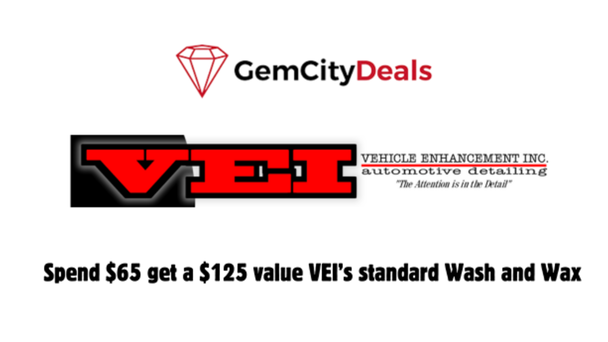  Gem City Deals: Spend $65 Get $125 VEI Wash & Wax