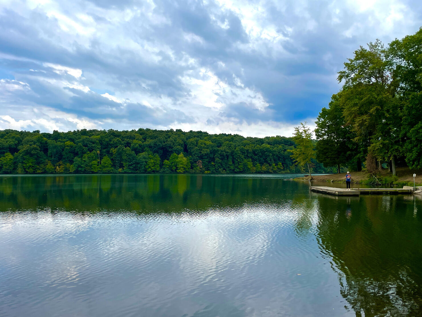 Scenic view of lake against sky,Mountain Township,Illinois,United States,USA