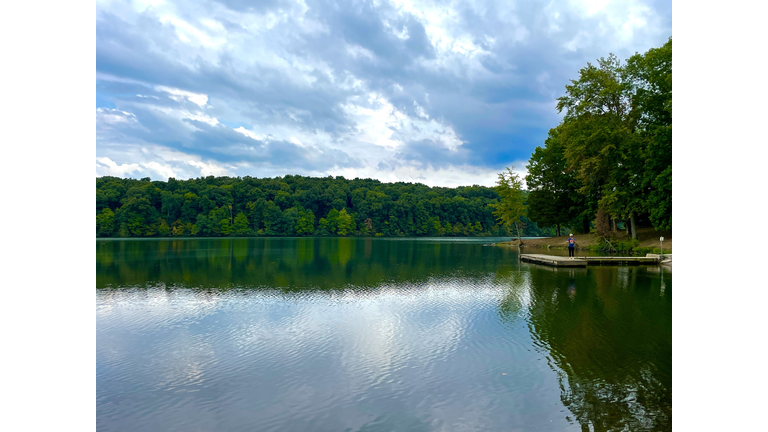 Scenic view of lake against sky,Mountain Township,Illinois,United States,USA