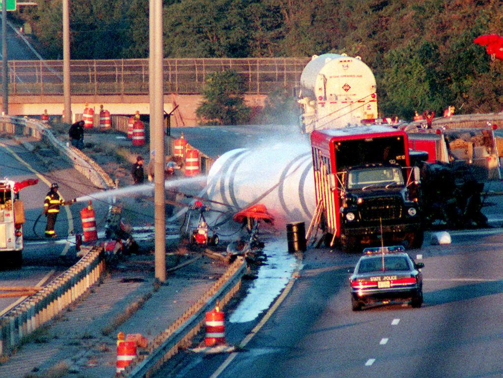 Overturned Big-Rig Spouts Fuel On California Highway: 'Traffic ...