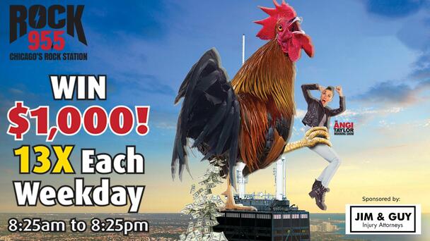 Win $1,000 with ROCKY the ROOSTER!