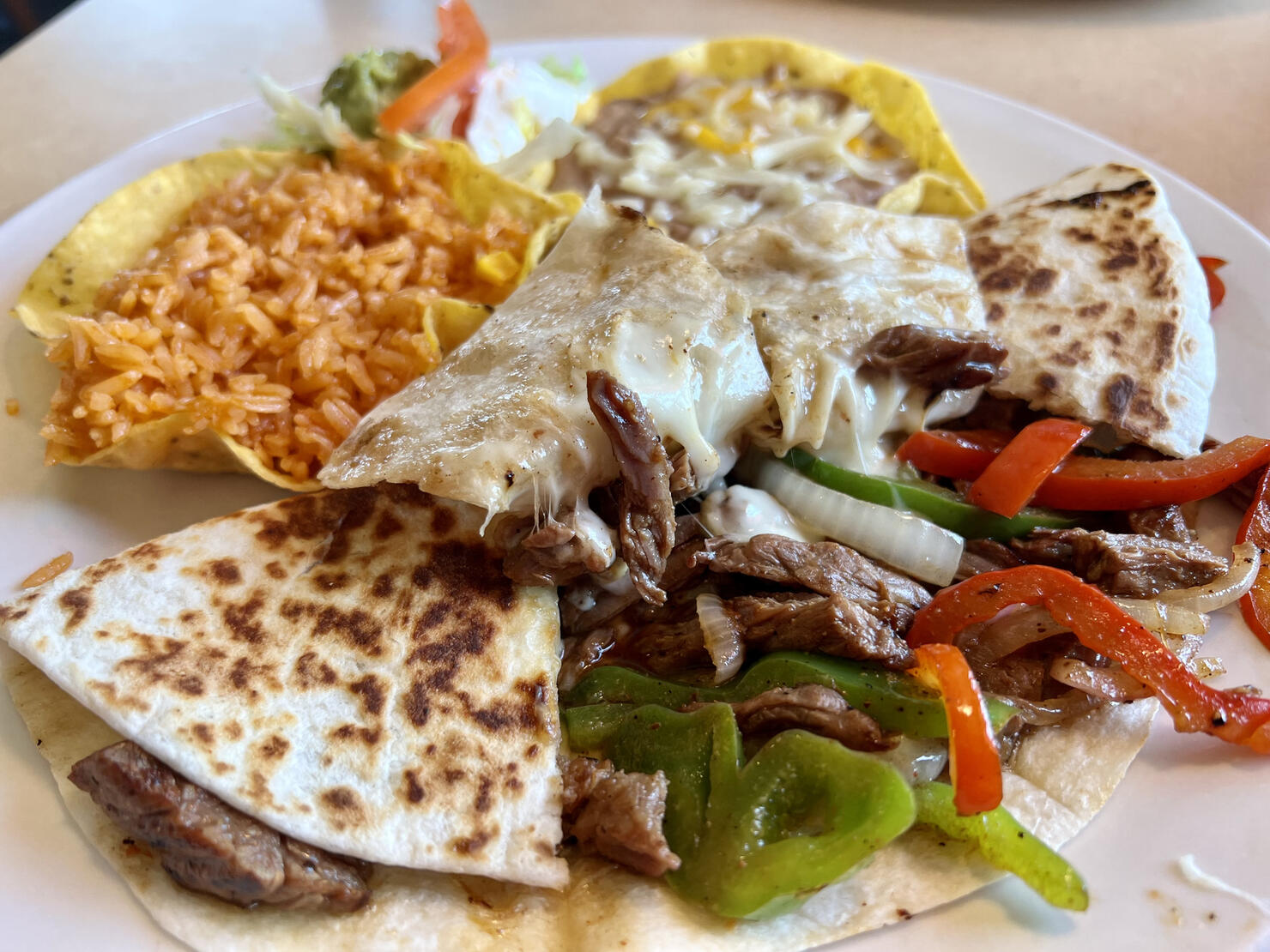 Grilled steak quesadilla