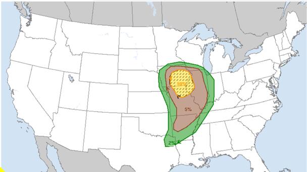 Central, Southern Iowa At Best Risk For Tornadoes, Hail
