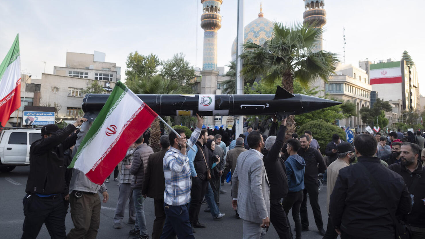 Iran-Celebrating Iran's IRGC Missile And UAV Attack Against Israel