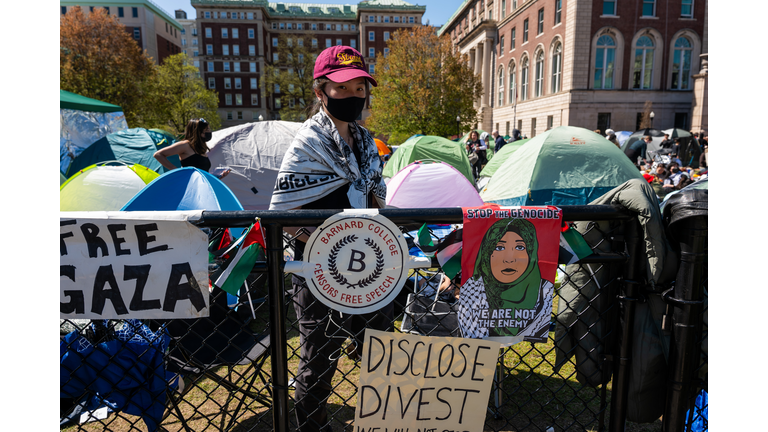 Pro-Palestinian Protests Continue At Columbia University In New York City