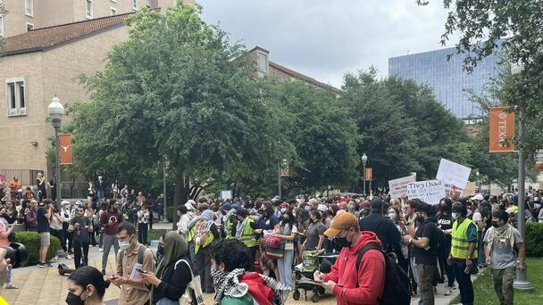 Dozens Arrested At UT Anti-Israel Protest - Radical Throws Poop on Police
