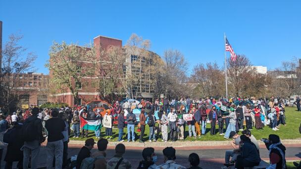 Northeastern University Students Hold Pro-Palestine Protest On Campus