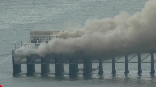 Crews Battle Fire on Oceanside Pier 
